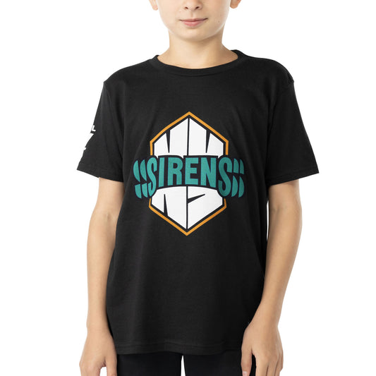 New York Sirens Youth Bauer Front Logo Back Name T-Shirt