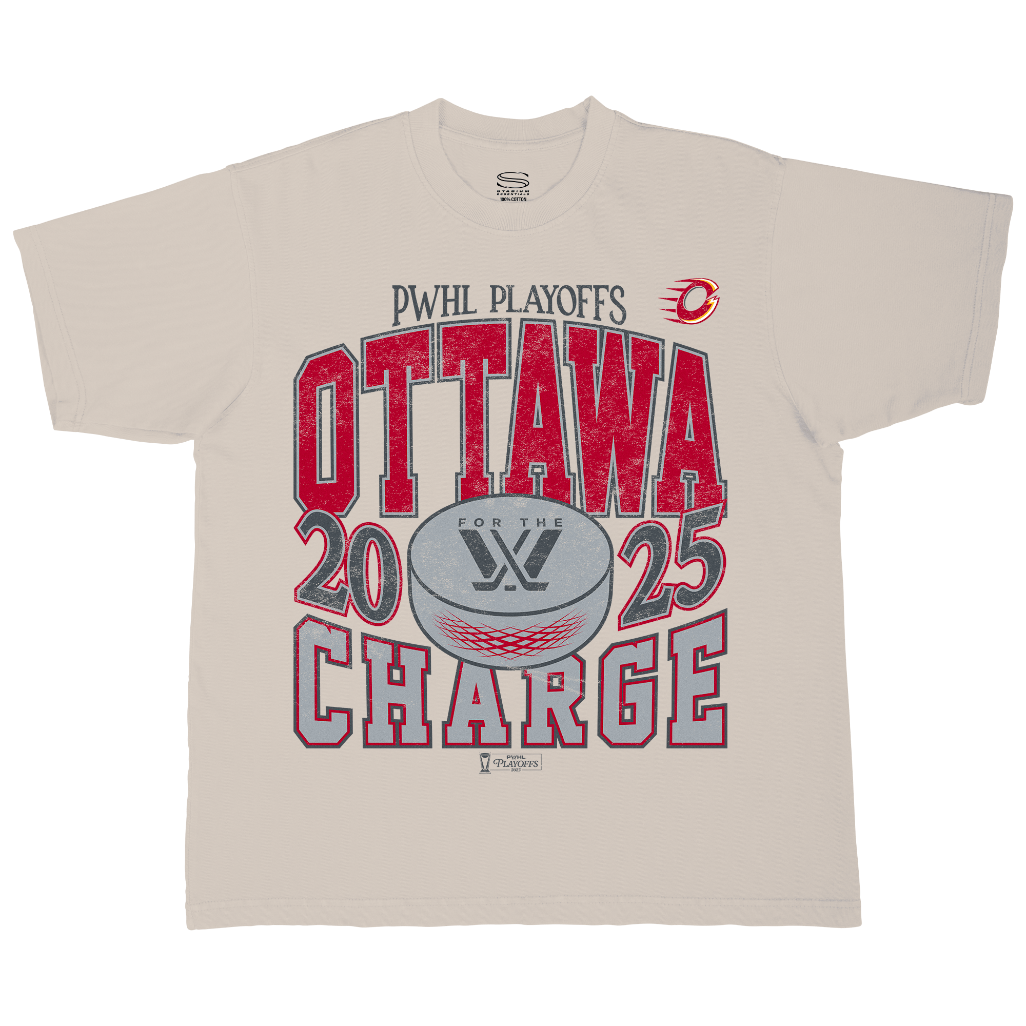 Ottawa Charge Adult Stadium Essentials Playoffs City Revolution 25 Urban T-Shirt - T-shirt in Cream