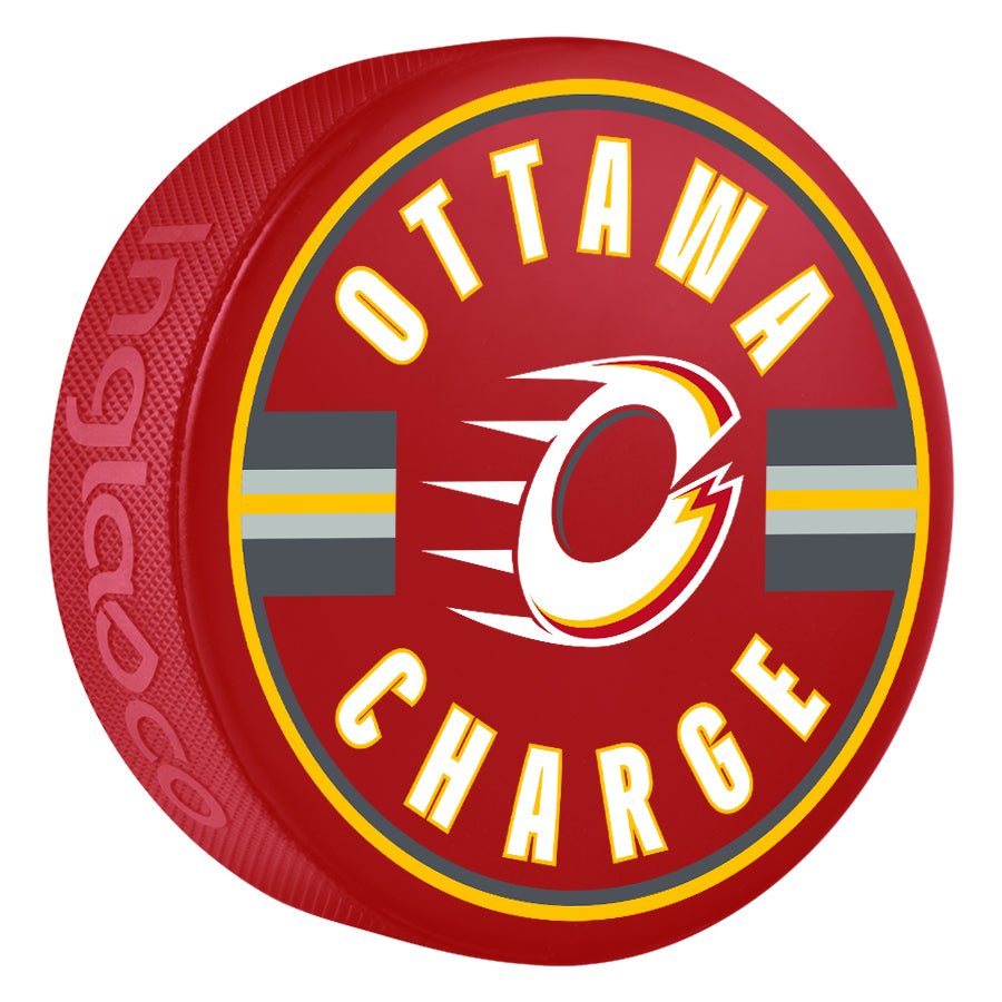 Ottawa Charge Jersey Stripe Colored Puck - Pucks in Red