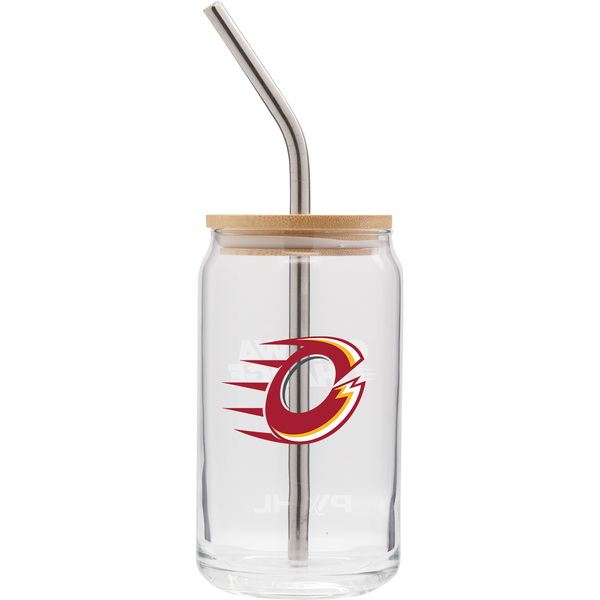 Ottawa Charge Soda Can Glass with Lid and Straw