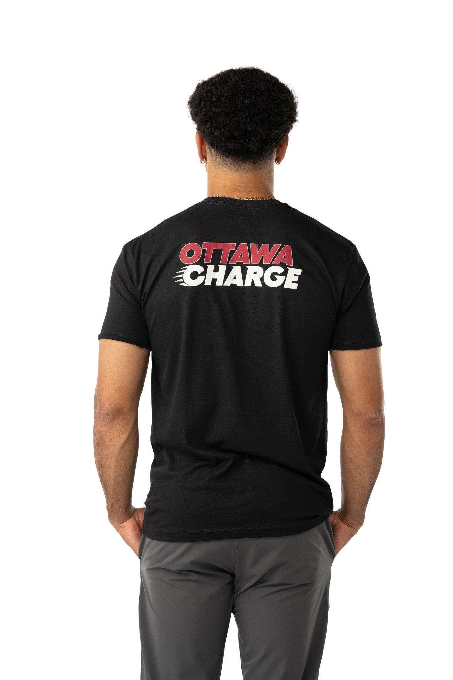 Ottawa Charge Unisex Bauer Front Logo Back Name T-Shirt