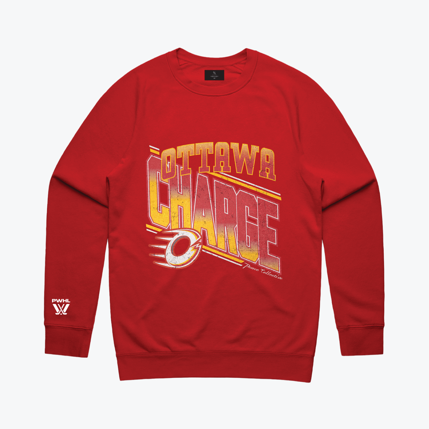 Ottawa Charge Unisex Peace Collective Vintage Fleece Crew - Crewneck in Red