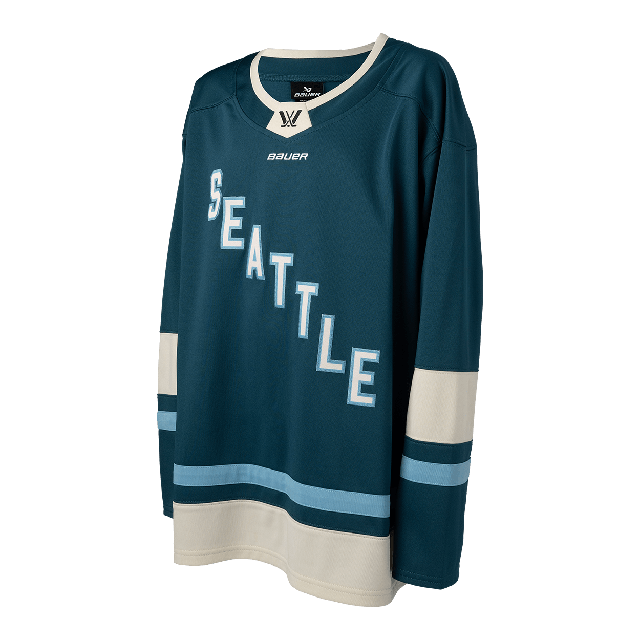 PWHL Seattle Youth Bauer Replica Home Jersey - Jersey in Green- Side