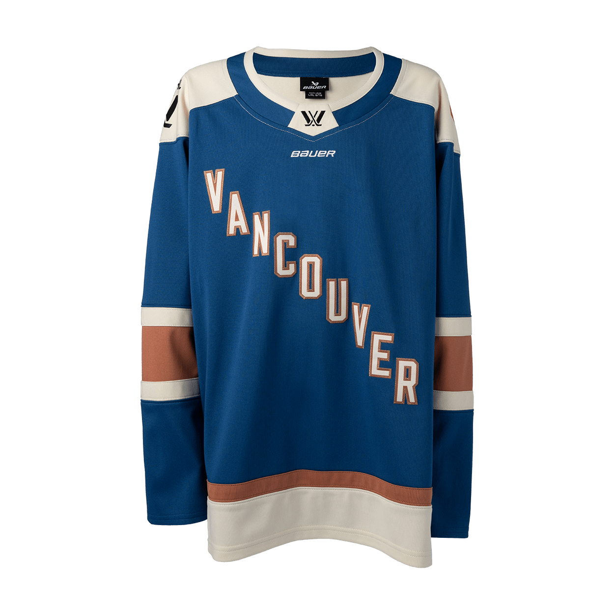 PWHL Vancouver Youth Bauer Replica Home Jersey - Jersey in Blue - Front