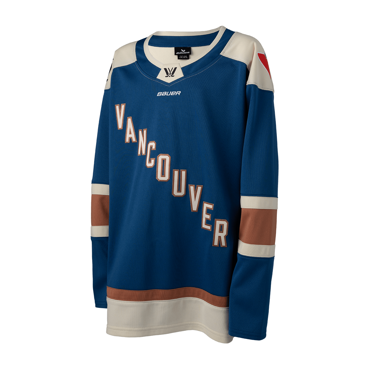 PWHL Vancouver Youth Bauer Replica Home Jersey - Jersey in Blue - side