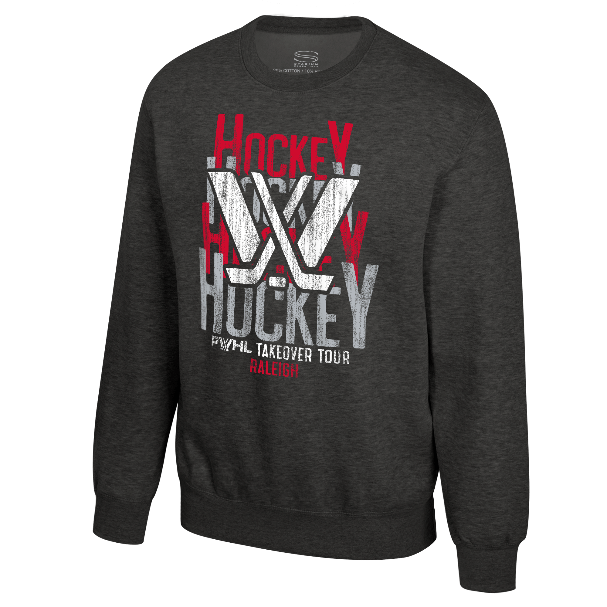 PWHL Adult Stadium Essentials Raleigh Takeover Dedication Crew - Crewneck in Gray