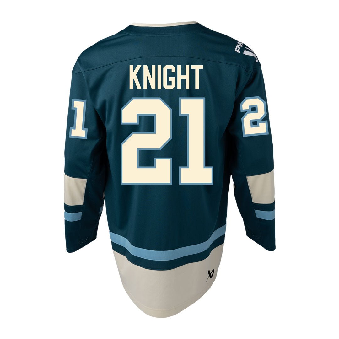 Hilary Knight 21 PWHL Seattle jersey back - green color
