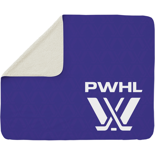 PWHL Sherpa Fleece Logo Throw Blanket
