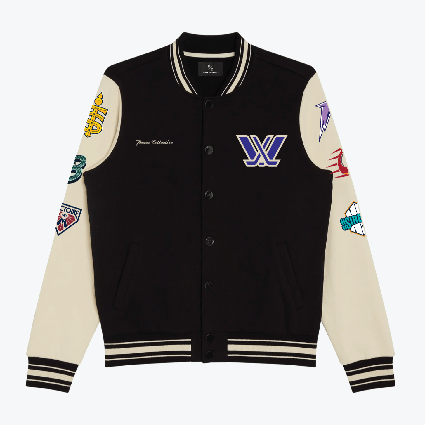 PWHL Unisex Peace Collective Own the Ice Letterman Jacket - Jacket in Black