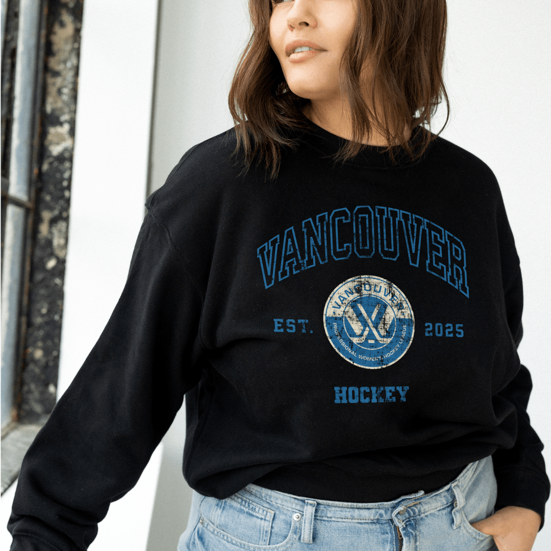 Vancouver Adult Line Change University Crew - Crewneck in Black