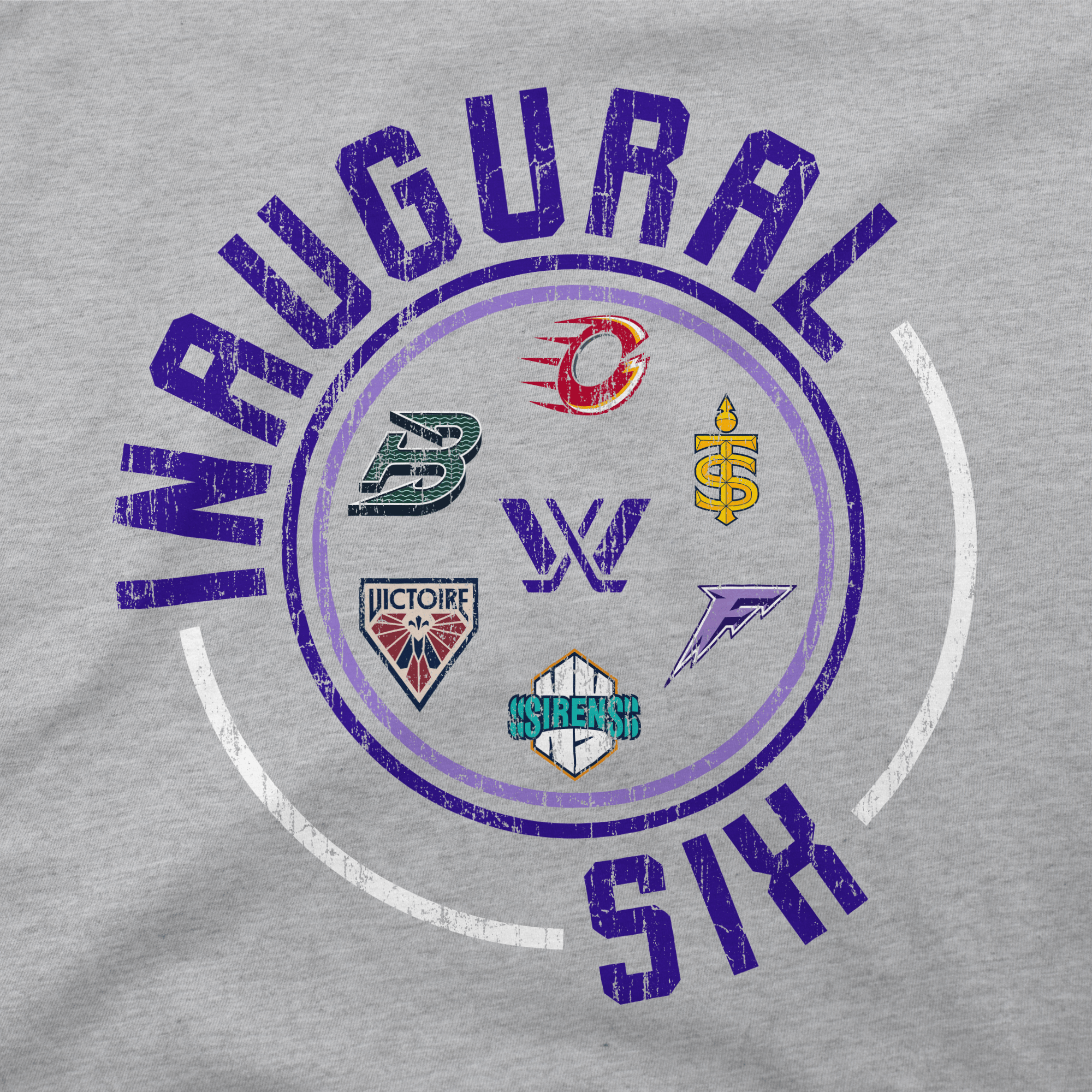 PWHL Youth Stadium Essentials Inaugural Six T-Shirt - T-Shirt in Gray