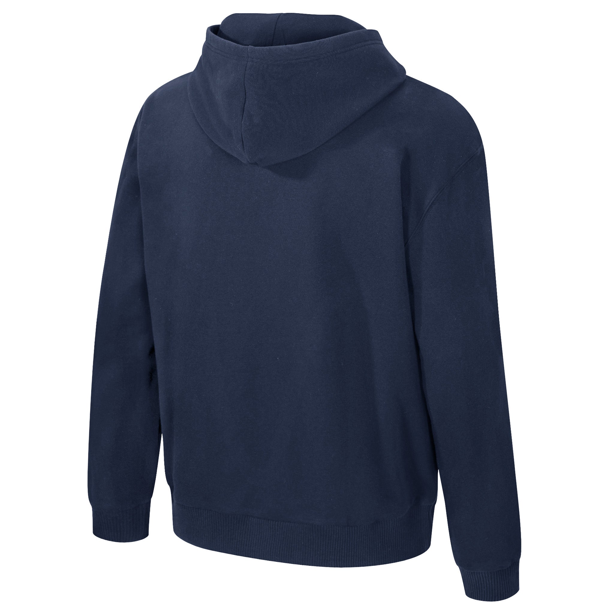 Navy blue hoodie on a white background