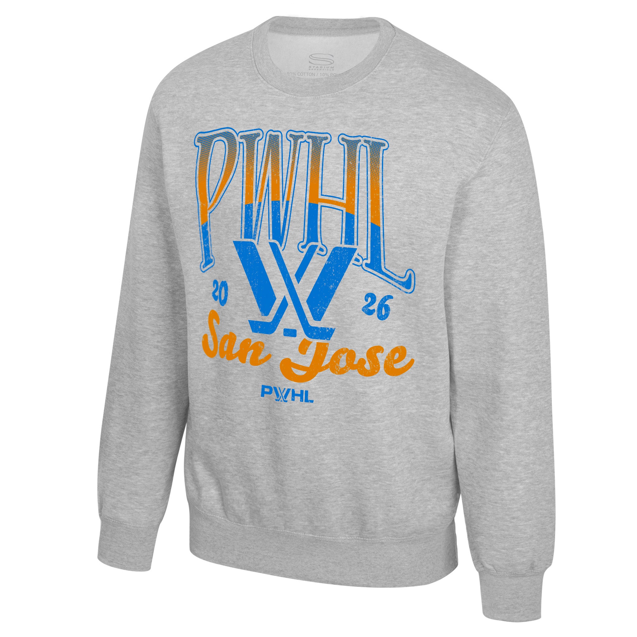 Adult PWHL San Jose Stadium Essentials Sky High Crew - Crewneck in S