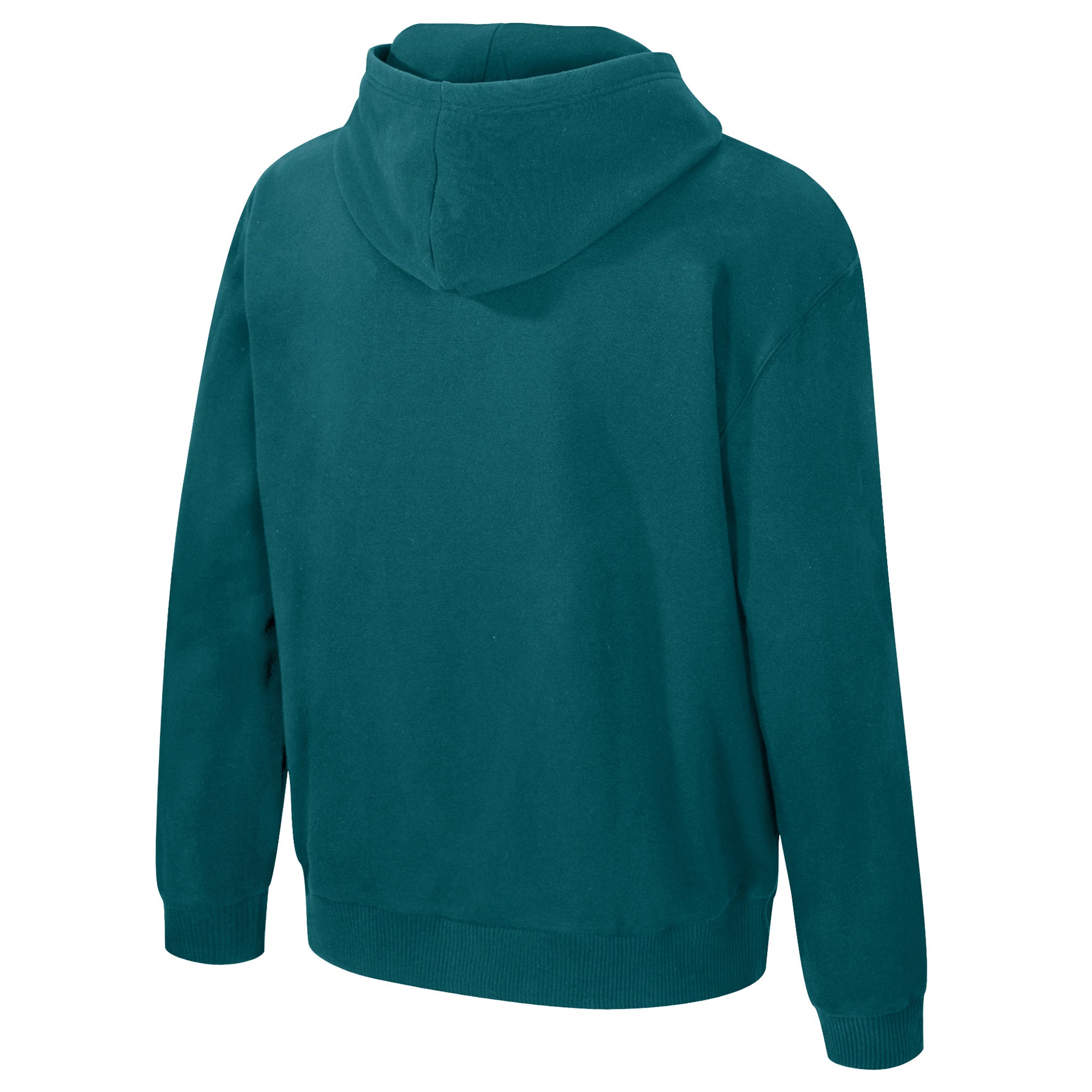 Teal hoodie on a white background
