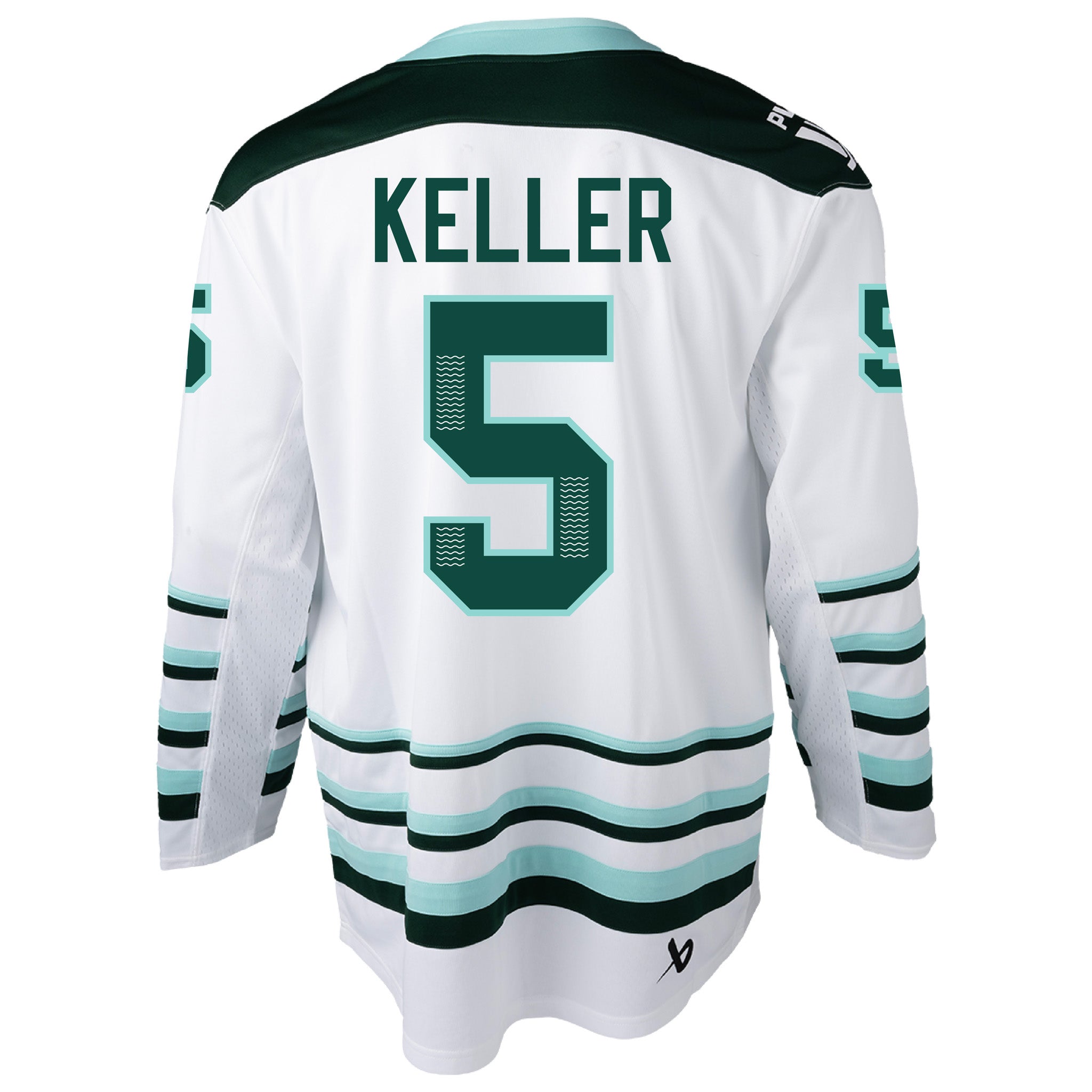 Adult Boston Fleet Megan Keller Bauer Replica Away Jersey in white #5 back