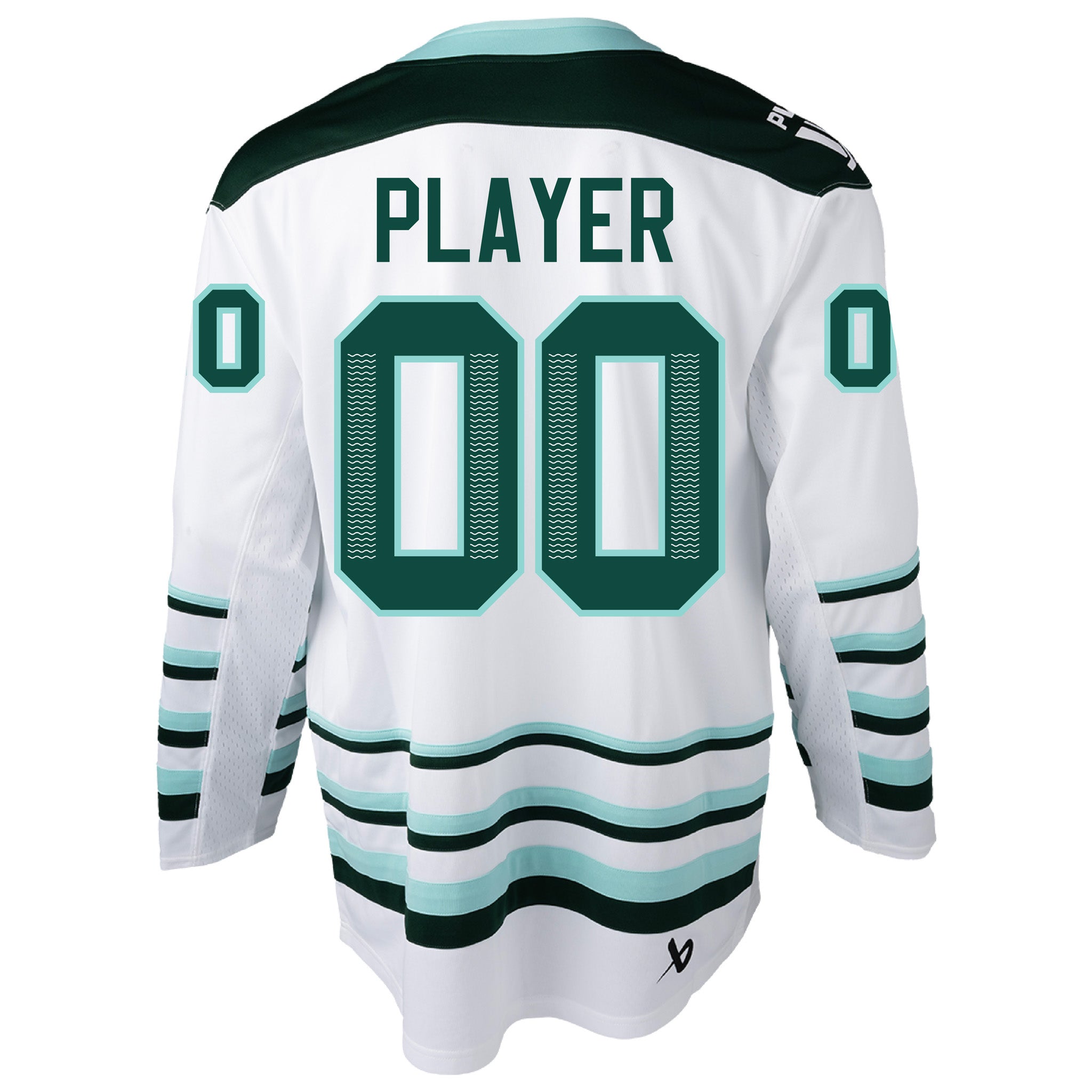 Adult Boston Fleet Player Roster Bauer Replica Away Jersey in white customizable back