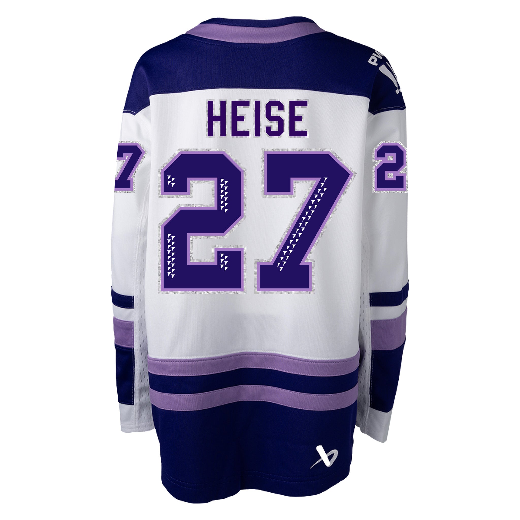 Adult Minnesota Frost Taylor Heise 2025 Champions Bauer Replica Away Jersey in white back