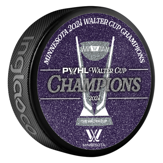 Minnesota PWHL Walter Cup Champions Glitter Puck