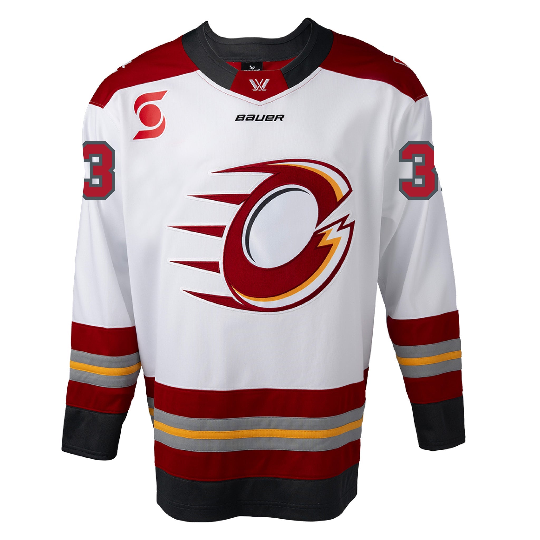 Adult Ottawa Charge Gwyneth Philips Bauer Replica Away Jersey in white front