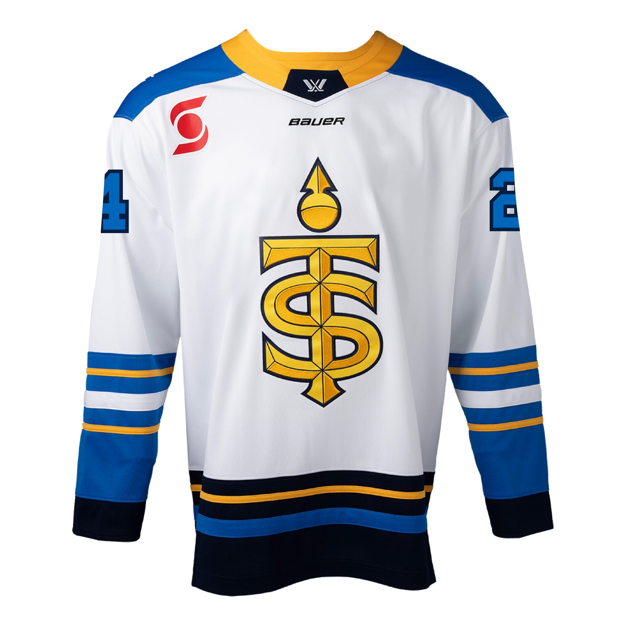 Adult Natalie Spooner Toronto Sceptres Bauer Away Jersey in white front