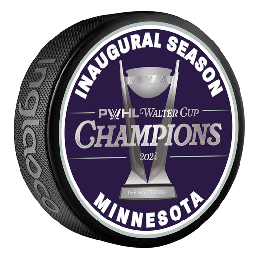 Minnesota PWHL Walter Cup Champions Puck with Team Roster