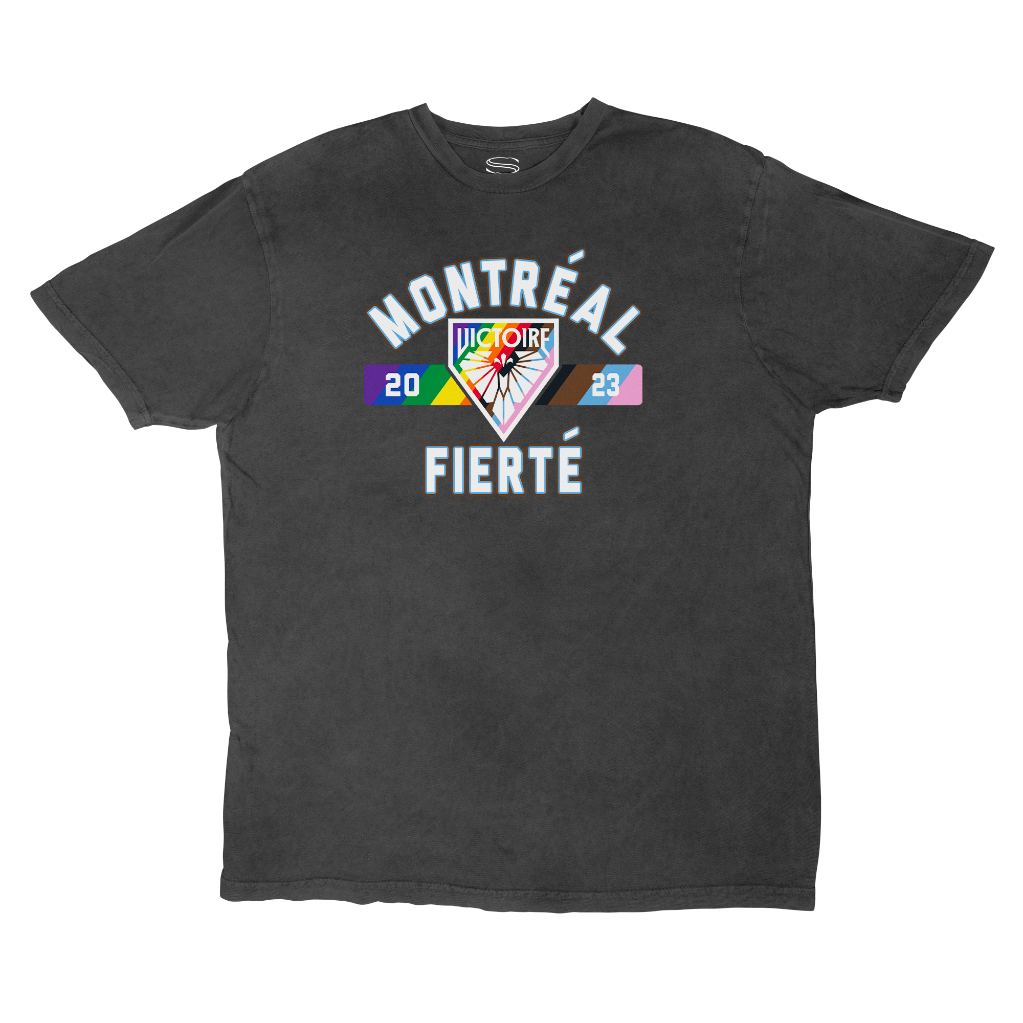 Pre - Order Montreal Victoire Adult Stadium Essentials Issue Pride Vintage T-Shirt - T-Shirt in Vintage Black