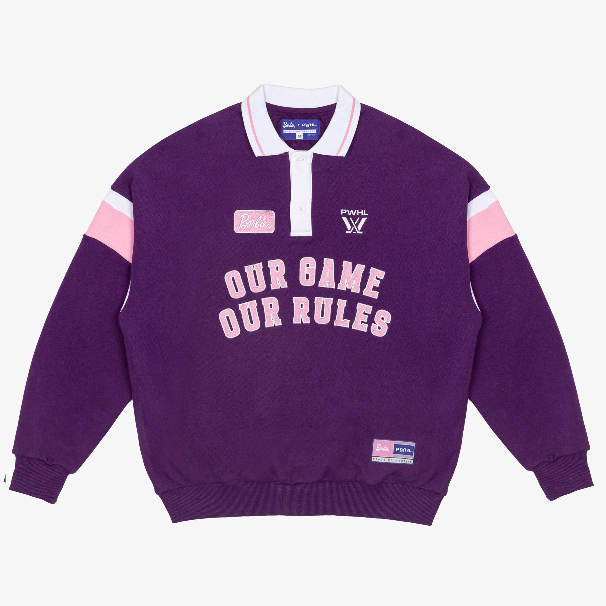 PWHL x Barbie by Peace Collective Adult Oversized Rugby Shirt - Polo in S