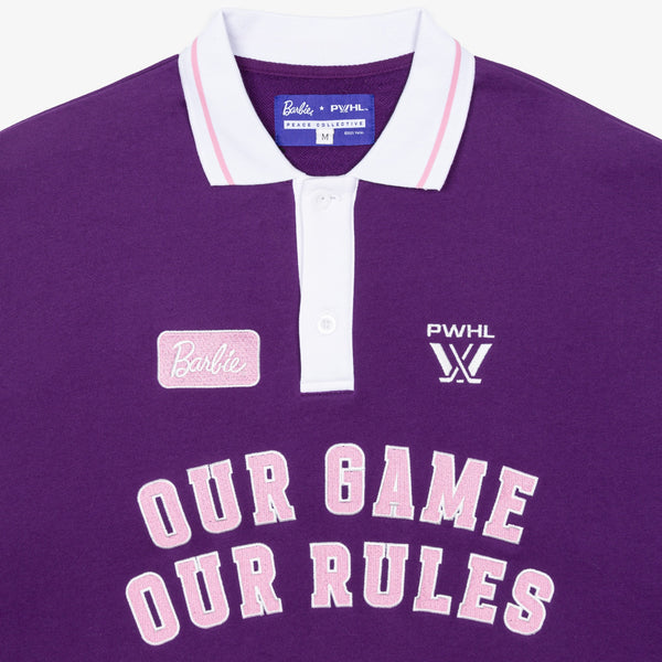PWHL x Barbie by Peace Collective Adult Oversized Rugby Shirt
