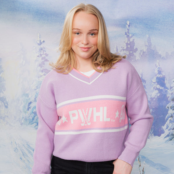 PWHL x Barbie by Peace Collective Women's Oversized V-Neck Sweater