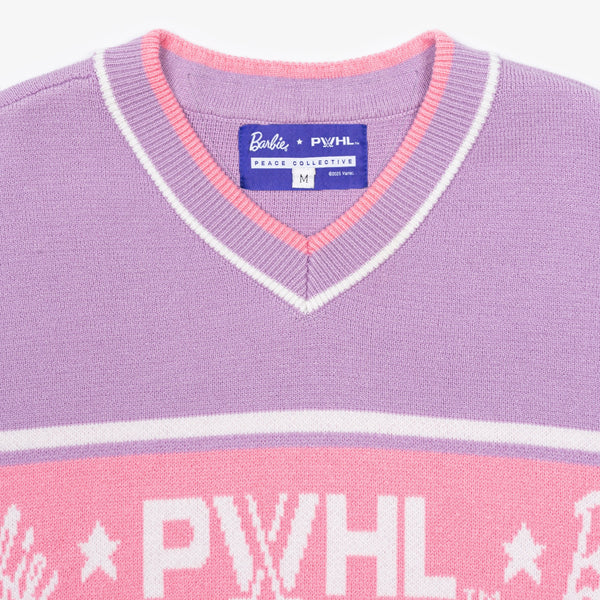 PWHL x Barbie by Peace Collective Women's Oversized V-Neck Sweater