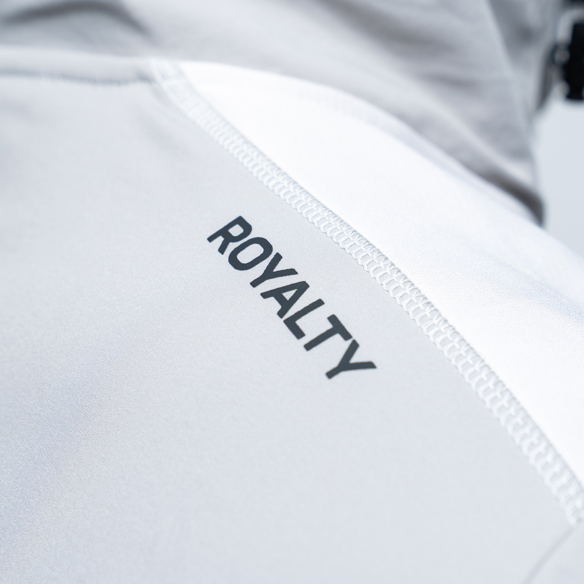 Text 'ROYALTY' on a white background