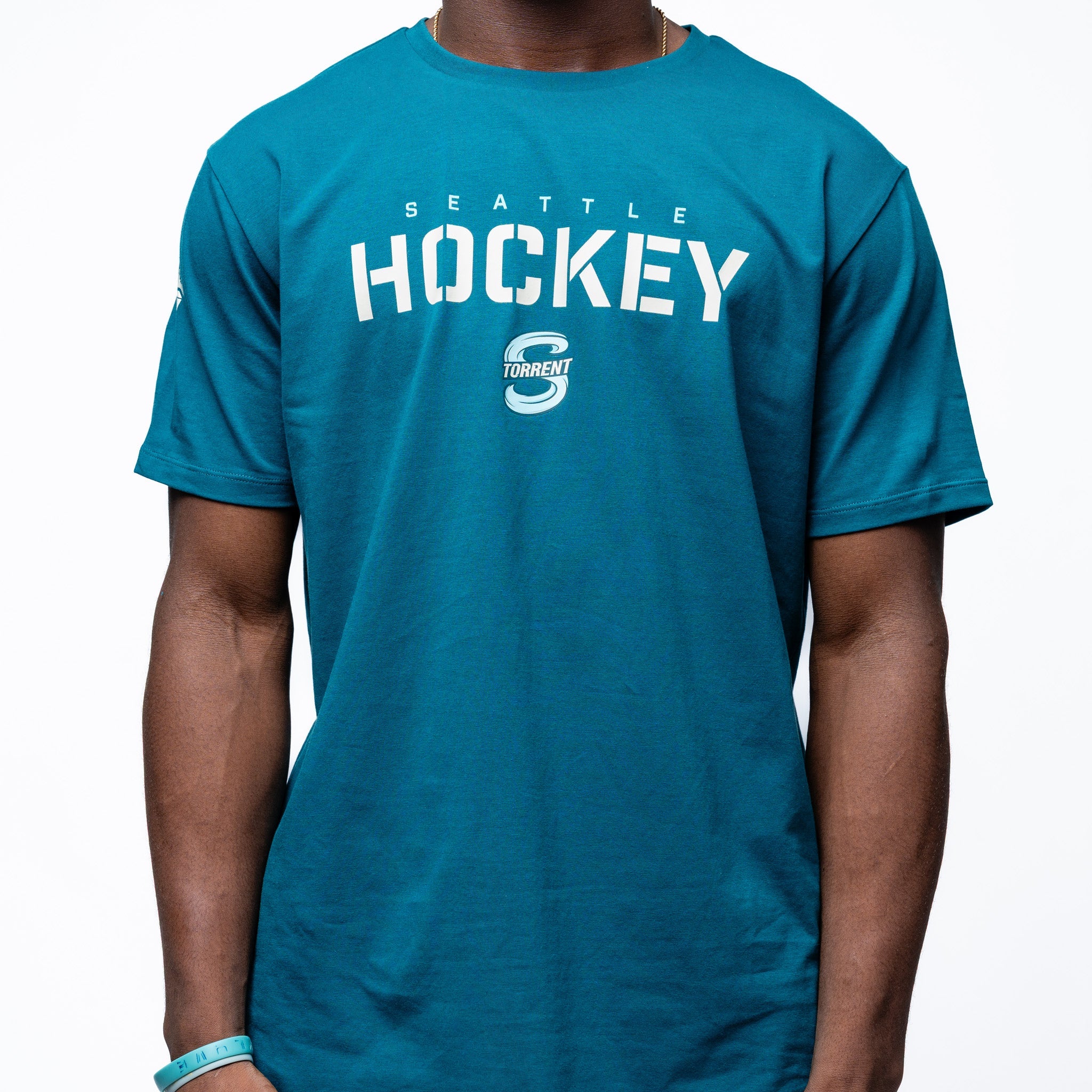 Green Adult Seattle Torrent Royalty Essential Sideline T-Shirt