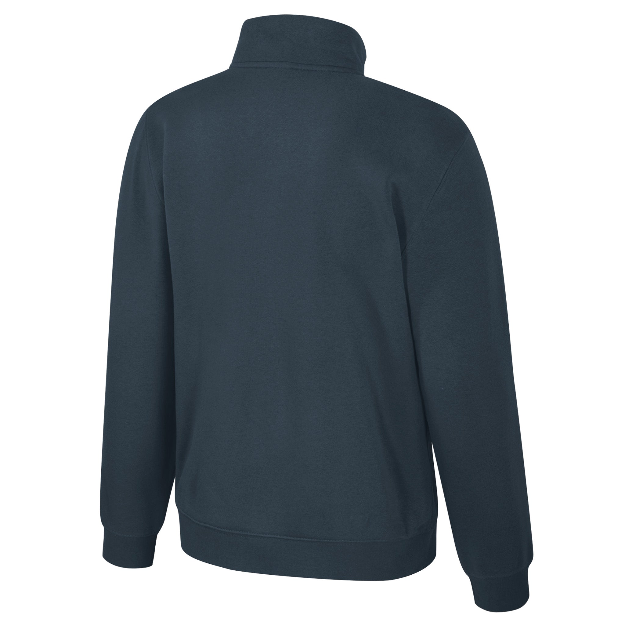 The back of the charcoal Adult Seattle Torrent Stadium Essentials Trainer 1/4 Zip Fleece
