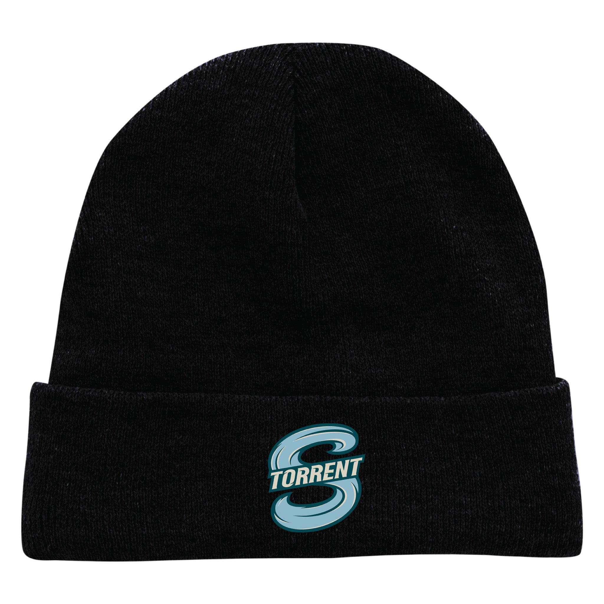 Black Adult Seattle Torrent Ahead Newfoundland Beanie with Seattle Torrent Logo