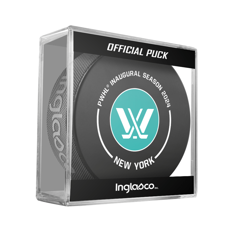 New York Official Game Puck - Pucks in Black
