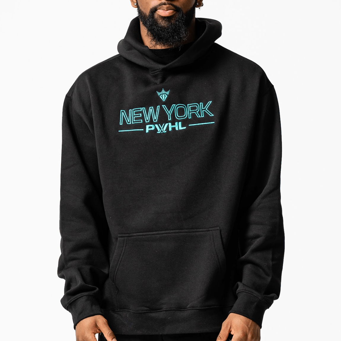 New York Relaxed Hoodies - Hoodie in Black