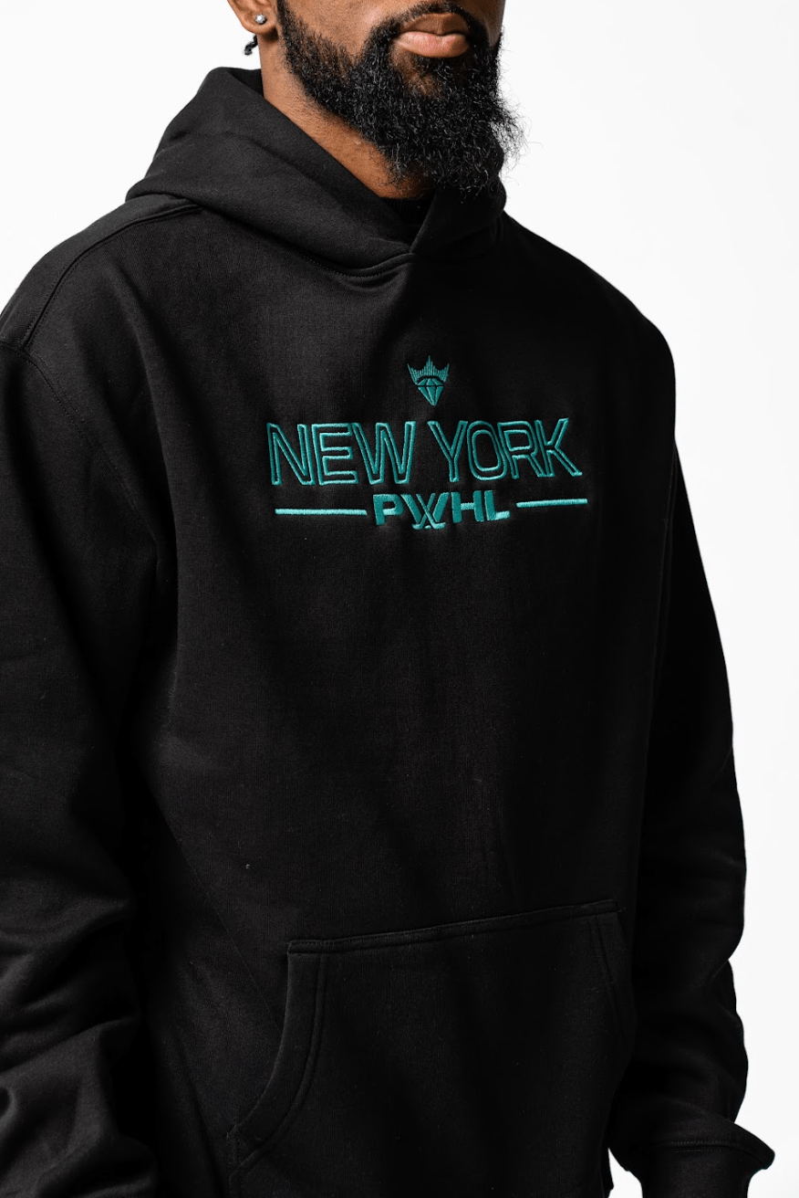 New York Relaxed Hoodies - Hoodie in Black