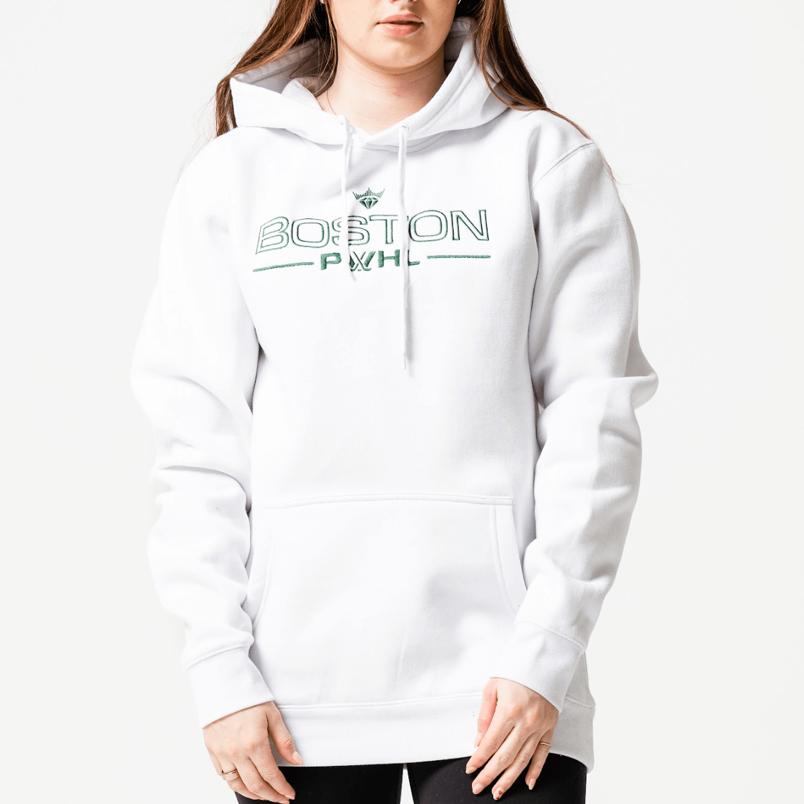 Boston Heavy Weight Boxed Jewelry Hoodie - Hoodie in White