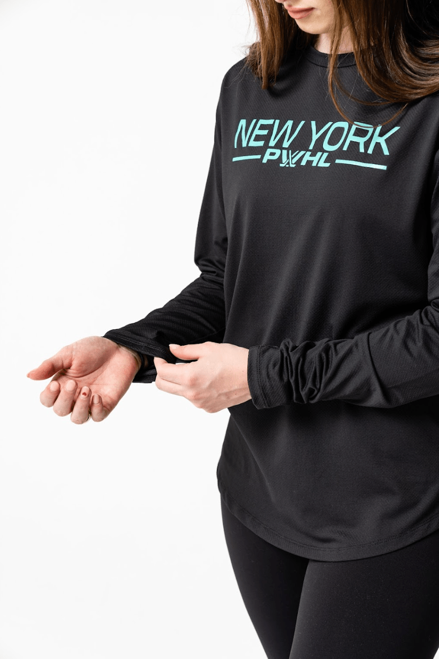New York Legacy Performance Long Sleeve T-Shirt - Long Sleeve T-Shirt in Black