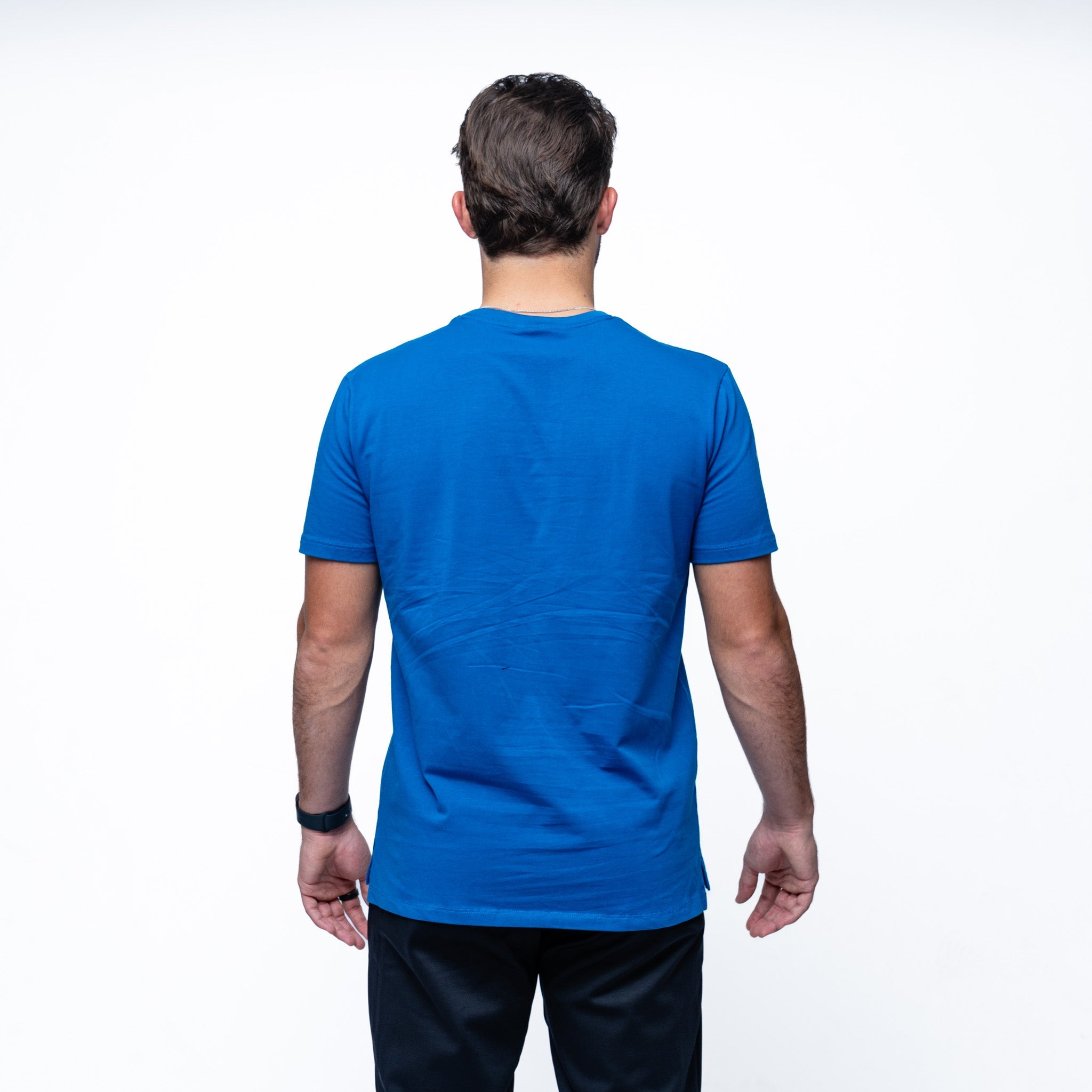 Person wearing blue Adult Vancouver Goldeneyes Royalty Hometown Sideline T-Shirt back side