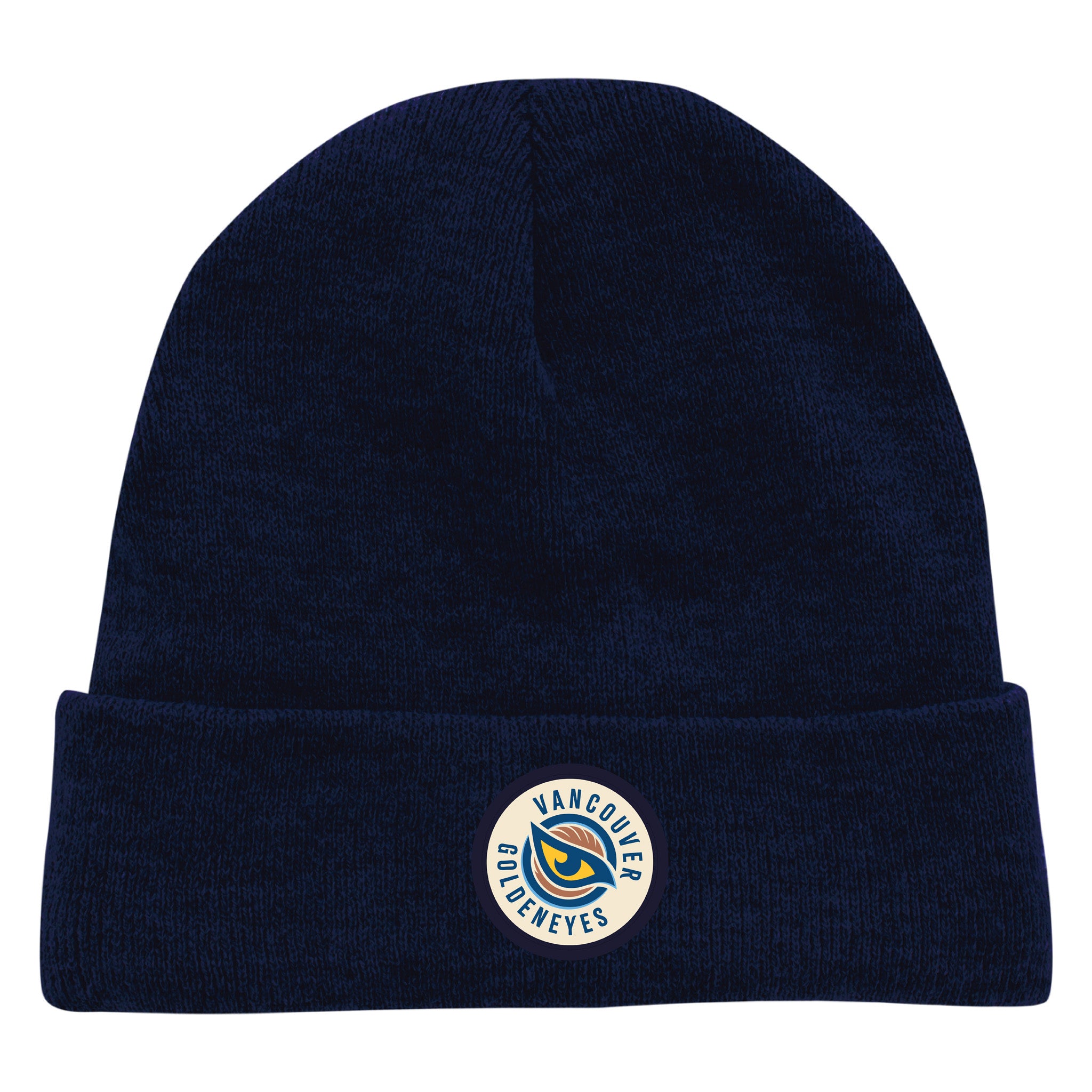 Navy Adult Vancouver Goldeneyes Ahead Newfoundland Beanie with Vancouver Goldeneyes Logo