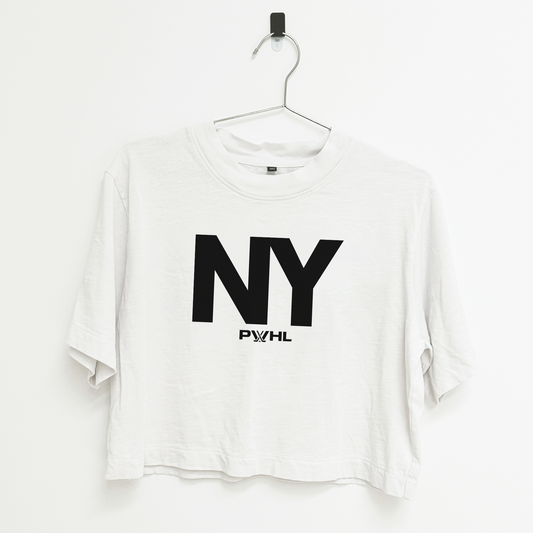T-shirt court de coupe droite aux couleurs de New York