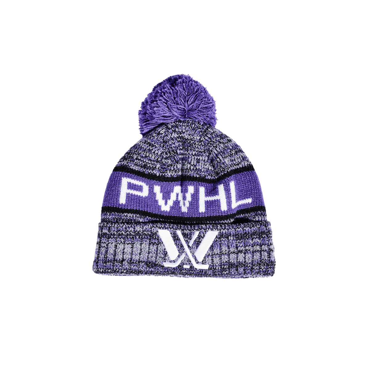 Adult PWHL New Era Knit Tri Color Pom Beanie - Beanie in